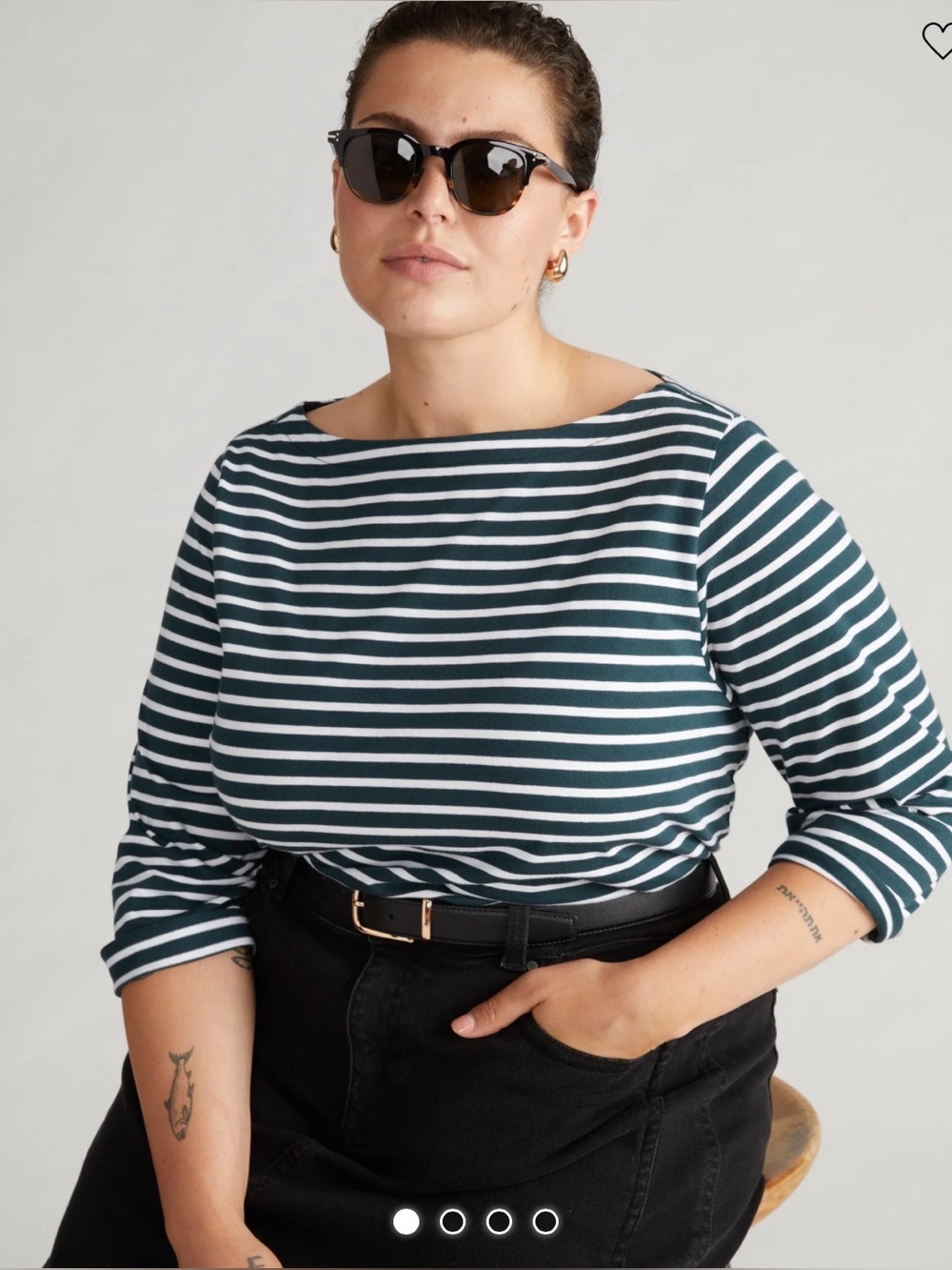 Universal Standard 2 for 1! Belle Breton Stripe Jersey Tee